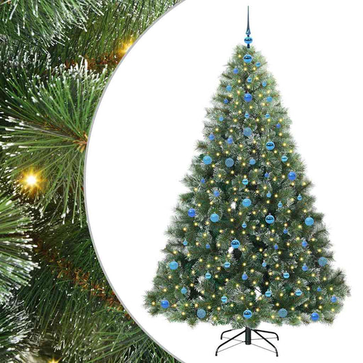 Albero di Natale artificiale con 300 LED Verde 210 cm PE e PVC 3397868