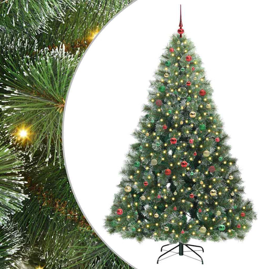 Albero di Natale artificiale con 300 LED Verde 210 cm PE e PVC 3397869