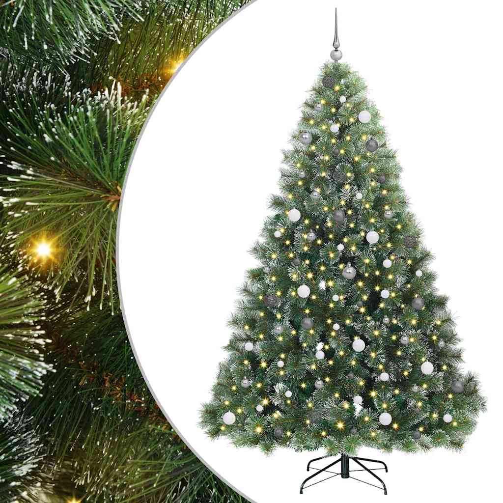 Albero di Natale artificiale con 300 LED Verde 240 cm PE e PVC 3397873