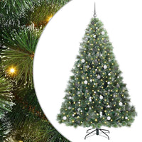 Albero di Natale artificiale con 300 LED Verde 240 cm PE e PVC 3397873