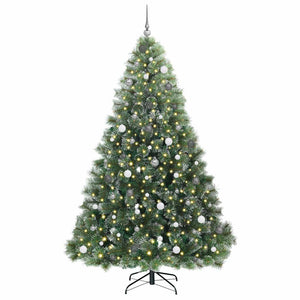 Albero di Natale artificiale con 300 LED Verde 240 cm PE e PVC 3397873