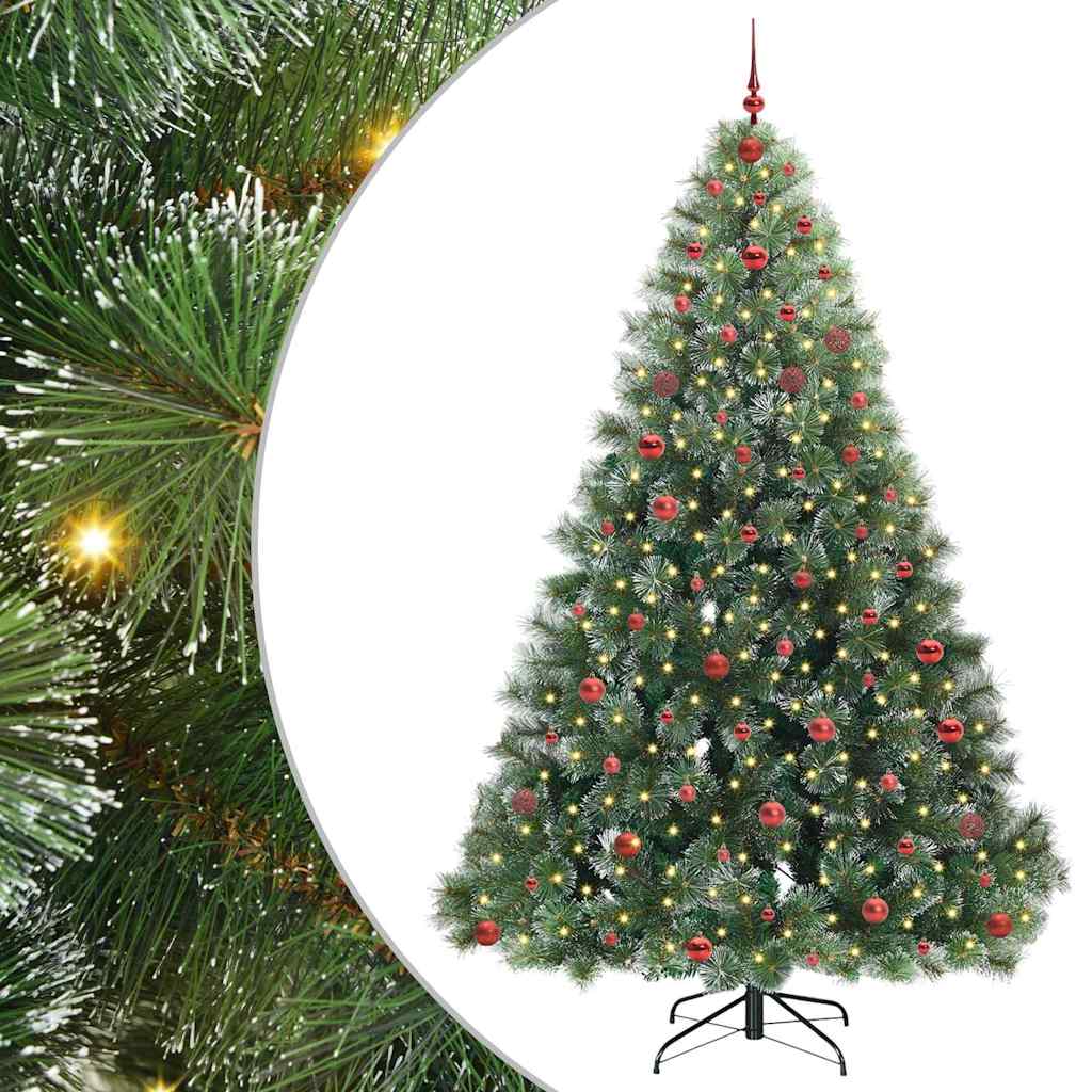 Albero di Natale artificiale con 300 LED Verde 240 cm PE e PVC 3397874