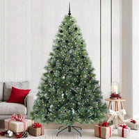 Albero di Natale artificiale con 300 LED Verde 240 cm PE e PVC 3397875