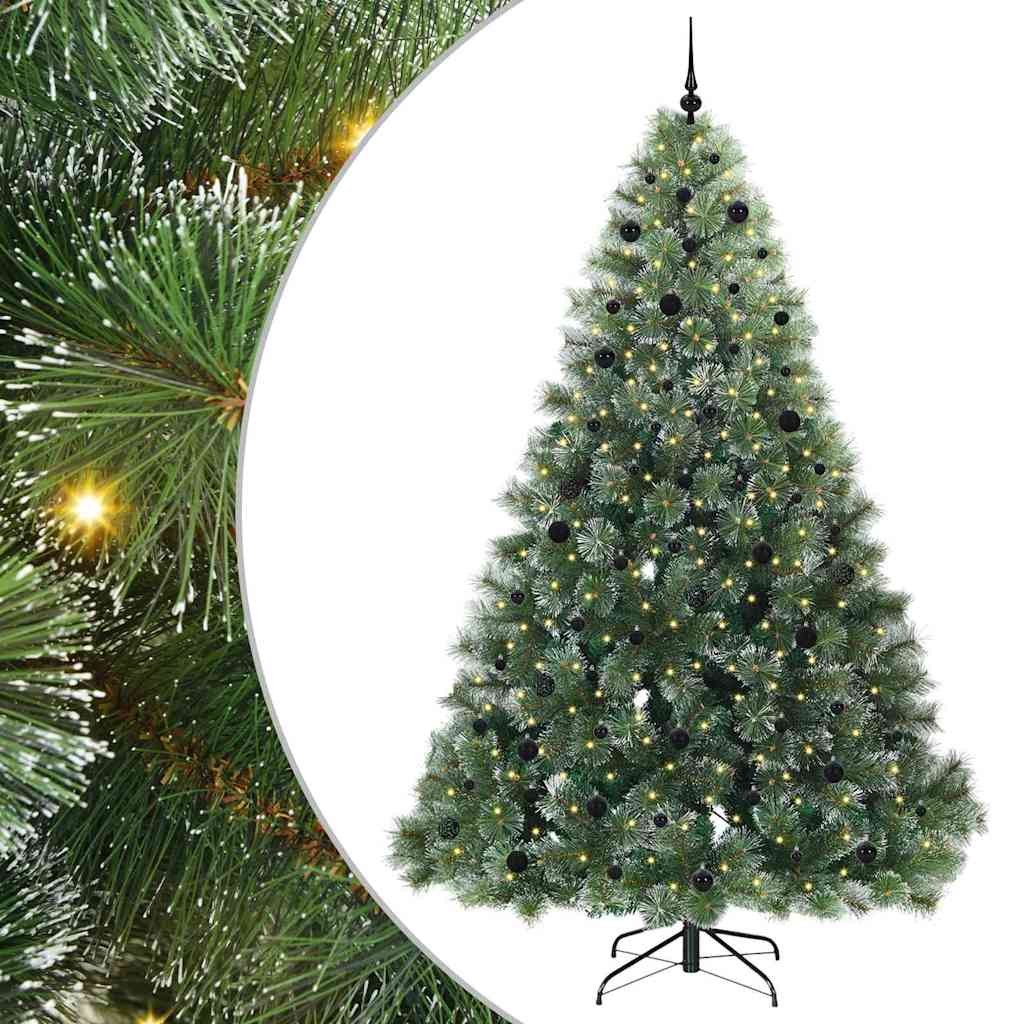 Albero di Natale artificiale con 300 LED Verde 240 cm PE e PVC 3397875