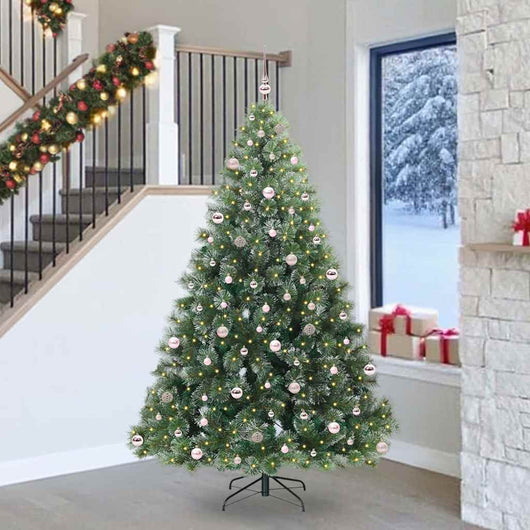 Albero di Natale artificiale con 300 LED Verde 240 cm PE e PVC 3397876