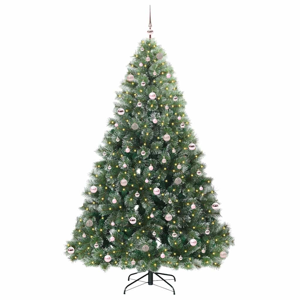 Albero di Natale artificiale con 300 LED Verde 240 cm PE e PVC 3397876