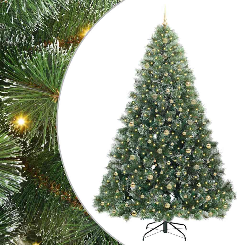 Albero di Natale artificiale con 300 LED Verde 240 cm PE e PVC 3397878