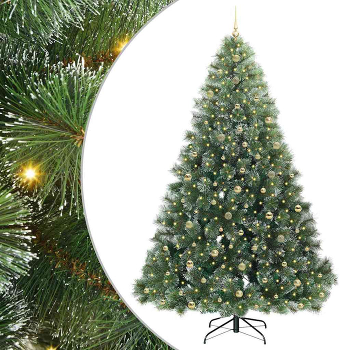 Albero di Natale artificiale con 300 LED Verde 240 cm PE e PVC 3397878