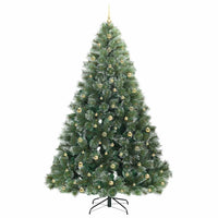 Albero di Natale artificiale con 300 LED Verde 240 cm PE e PVC 3397878