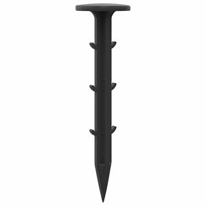 vidaXL Picchetti in plastica 100 pcs Nero 3 x 11 cm Plastica