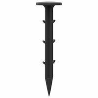 vidaXL Picchetti in plastica 500 pcs Nero 3 x 11 cm Plastica