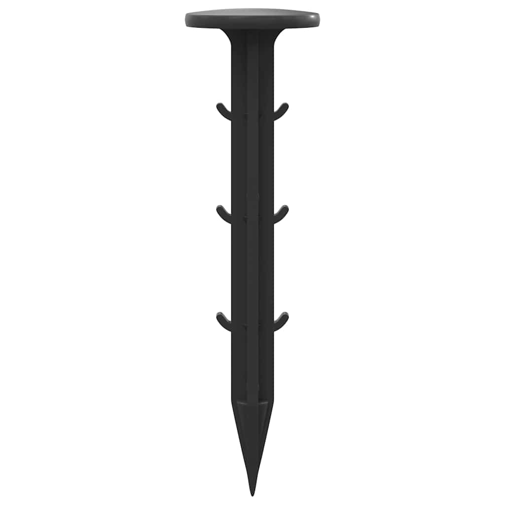 vidaXL Picchetti in plastica 500 pcs Nero 3 x 11 cm Plastica