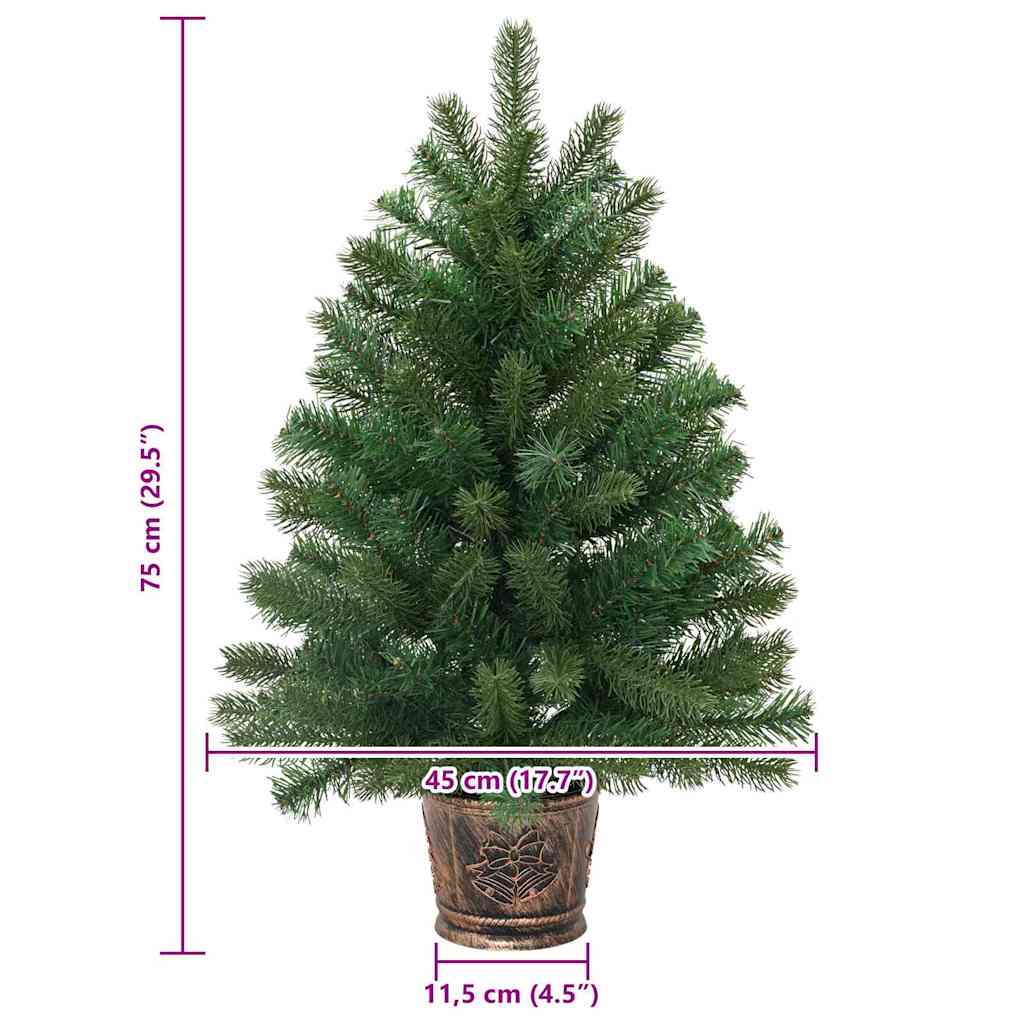 Albero di Natale artificiale Verde 75 cm PVC, PE e acciaio 42018730