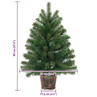 Albero di Natale artificiale Verde 95 cm PVC, PE e acciaio 42018731
