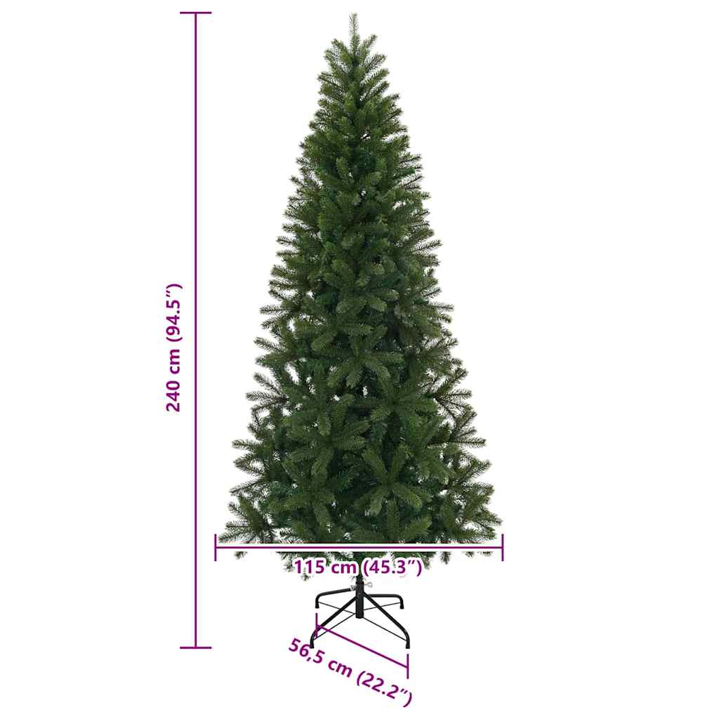 Albero di Natale artificiale Verde 240 cm PVC, PE e acciaio 42018736