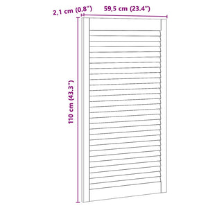 vidaXL Porta per Armadio Altro con porta Marrone 110 x 59.5 x 2.1 cm