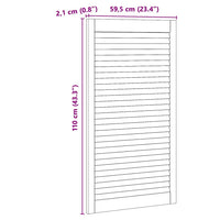 vidaXL Porte per Armadi con porta 2 pcs Marrone 110 x 59.5 x 2.1 cm