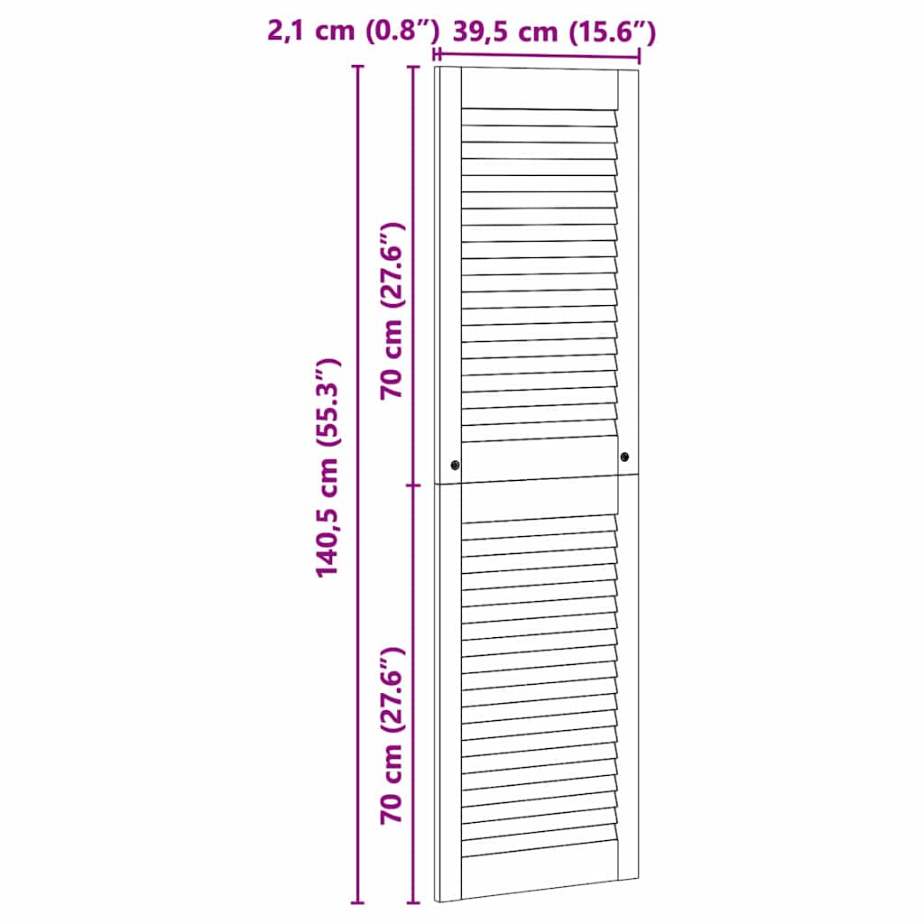 vidaXL Porta per Armadio Altro con porta Marrone 140.5 x 39.5 x 2.1 cm