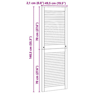 vidaXL Porta per Armadio Altro con porta Marrone 140.5 x 49.5 x 2.1 cm