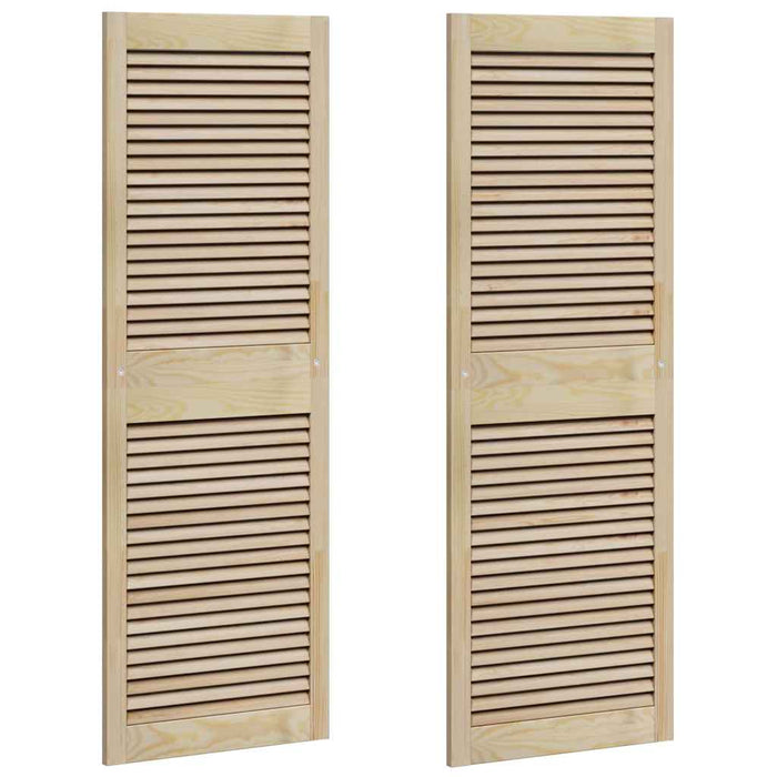 vidaXL Porte per Armadi Altro 2 pcs Marrone 140.5 x 49.5 x 2.1 cm