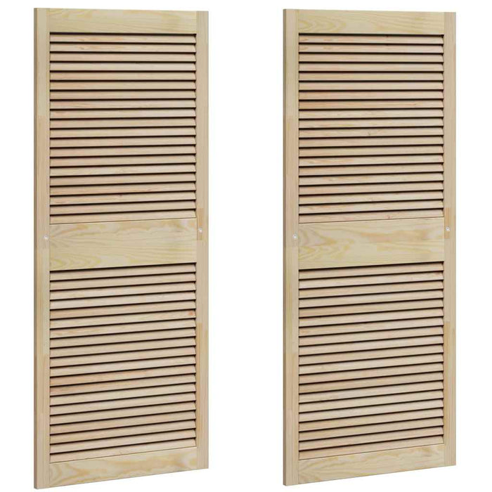 vidaXL Porte per Armadi Altro 2 pcs Marrone 140.5 x 59.5 x 2.1 cm