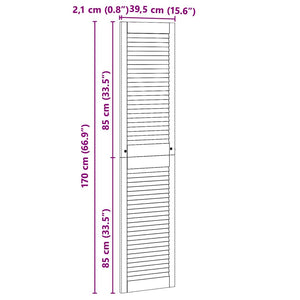 vidaXL Porta per Armadio Altro con porta Marrone 170 x 39.5 x 2.1 cm