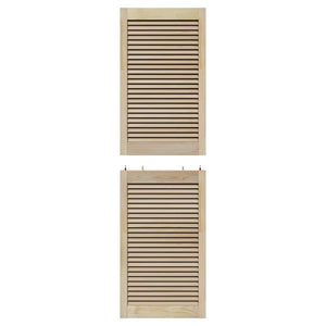 vidaXL Porte per Armadi Altro 2 pcs Marrone 170 x 49.5 x 2.1 cm