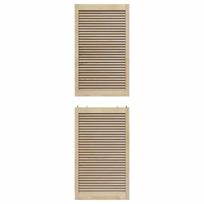 vidaXL Porte per Armadi Altro 2 pcs Marrone 201 x 59.5 x 2.1 cm