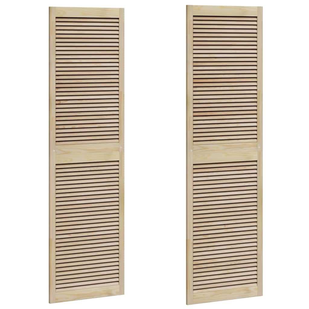 vidaXL Porte per Armadi Altro 2 pcs Marrone 201 x 59.5 x 2.1 cm