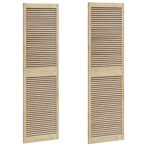 vidaXL Porte per Armadi Altro 2 pcs Marrone 201 x 59.5 x 2.1 cm