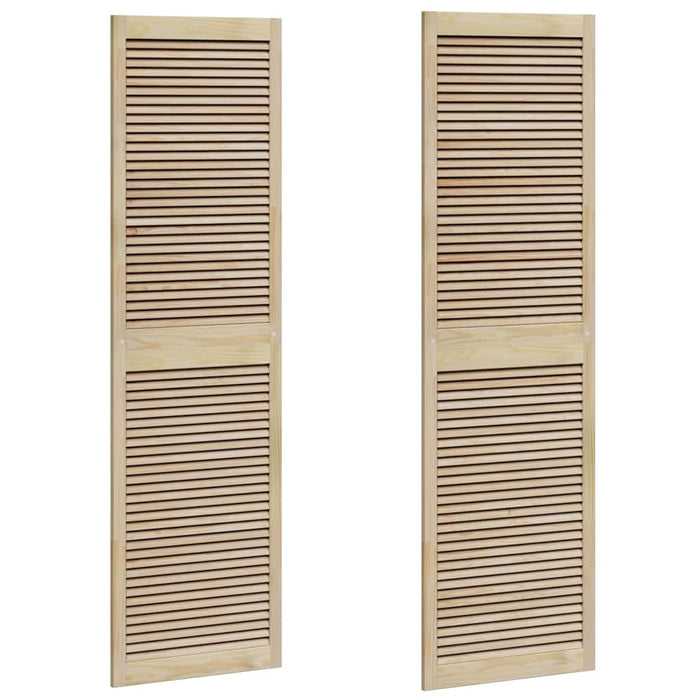vidaXL Porte per Armadi Altro 2 pcs Marrone 201 x 59.5 x 2.1 cm