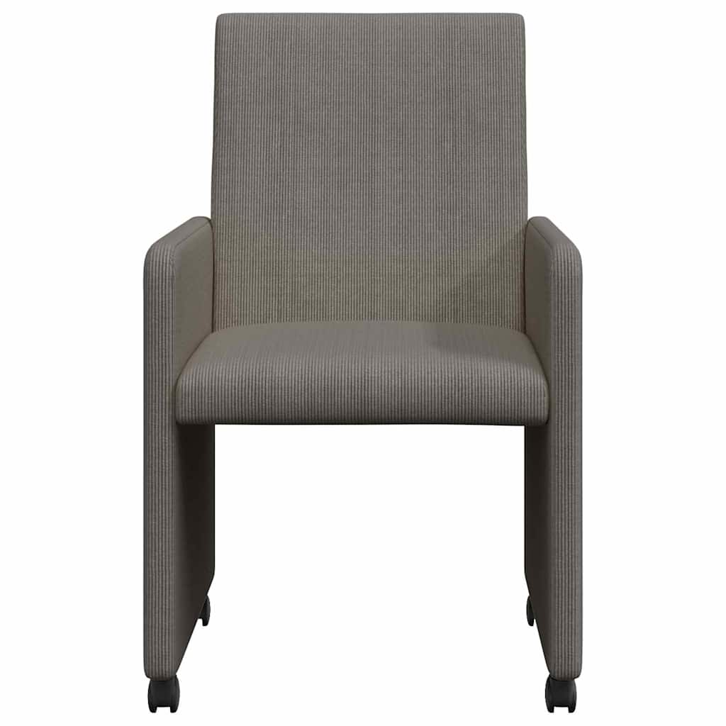 Sedie da pranzo con ruote 2 pcs Grigio chiaro 57 x 66 x 94 cm 42017801