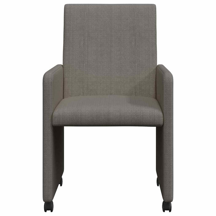 Sedie da pranzo con ruote 2 pcs Grigio chiaro 57 x 66 x 94 cm 42017801