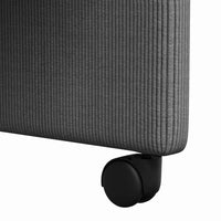 Sedie da pranzo con ruote 2 pcs Grigio scuro 57 x 66 x 94 cm 42017802