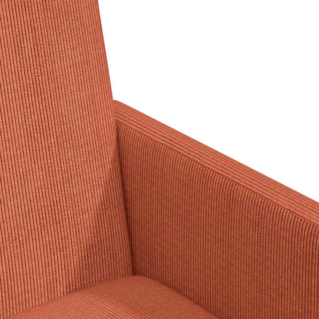 Sedie da pranzo con ruote 2 pcs Rosso arancio 57 x 66 x 94 cm 42017806