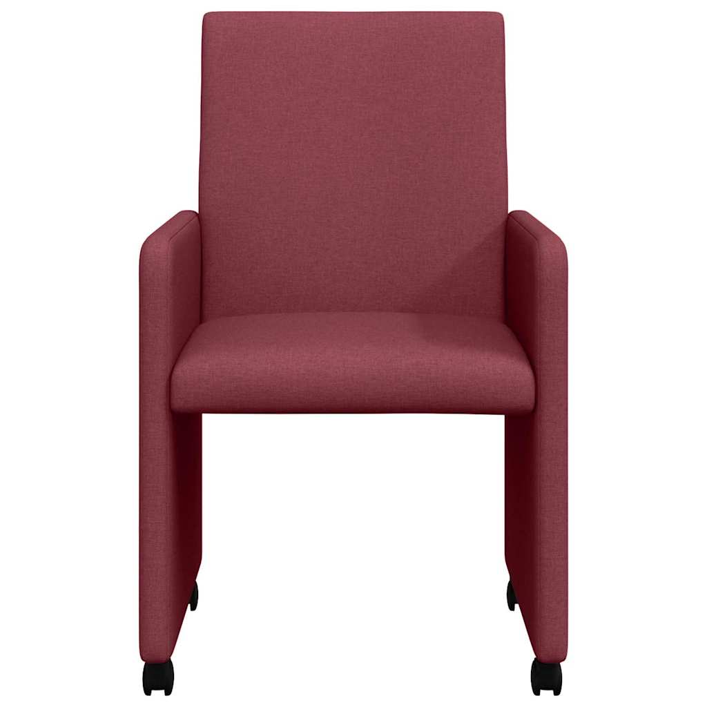 Sedie da pranzo 2 pcs Rosso vino 57 x 66 x 94 cm Tessuto 42017810