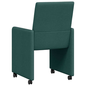 vidaXL Sedia da pranzo 2 pcs Verde scuro 57 x 66 x 94 cm Tessuto