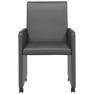 Sedie da pranzo 2 pcs Grigio 57 x 66 x 94 cm Pelle sintetica 42017819