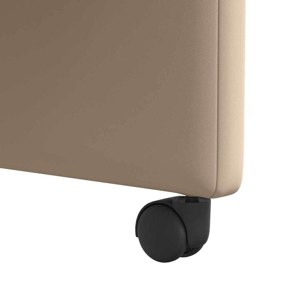 Sedie da pranzo con ruote 2 pcs Cappuccino 57 x 66 x 94 cm 42017822