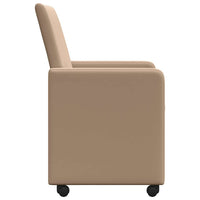 Sedie da pranzo con ruote 2 pcs Cappuccino 57 x 66 x 94 cm 42017822