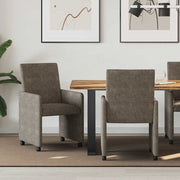 Sedie da pranzo con ruote 2 pcs Grigio scuro 57 x 66 x 94 cm 42017827