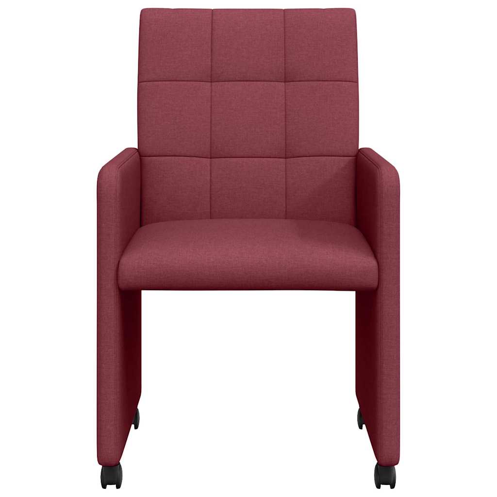Sedie da pranzo 2 pcs Rosso vino 58 x 65 x 94 cm Tessuto 42017832