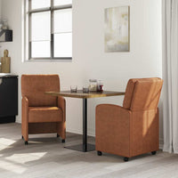 Sedie da pranzo 2 pcs Marrone 57 x 67 x 95 cm Pelle sintetica 42017840