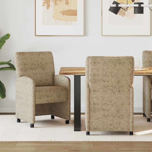 Sedie da pranzo con ruote 2 pcs Grigio chiaro 57 x 67 x 95 cm 42017844