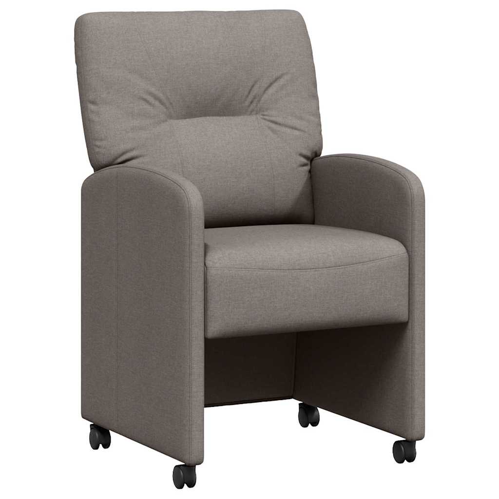 Sedie da pranzo con ruote 2 pcs Talpa 57 x 67 x 95 cm Tessuto 42017853