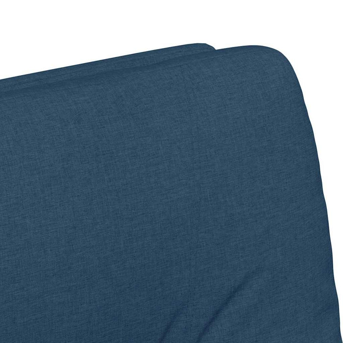 Sedie da pranzo con ruote 2 pcs Blu 57 x 67 x 95 cm Tessuto 42017855