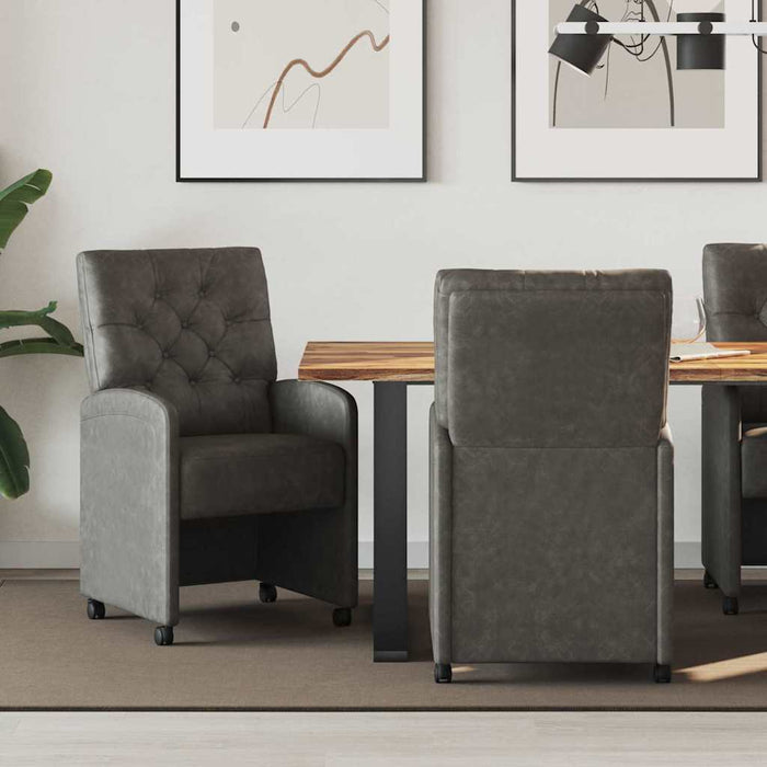 Sedie da pranzo 2 pcs Nero 58 x 67 x 97 cm Pelle sintetica 42017857