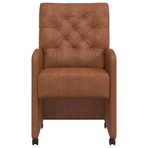 Sedie da pranzo 2 pcs Marrone 58 x 67 x 97 cm Pelle sintetica 42017858