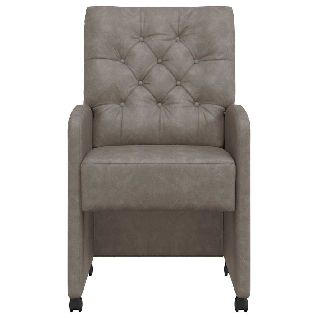 Sedie da pranzo 2 pcs Grigio 58 x 67 x 97 cm Pelle sintetica 42017859