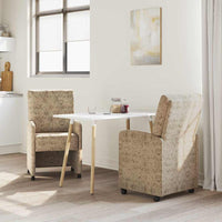 Sedie da pranzo con ruote 2 pcs Grigio chiaro 58 x 67 x 97 cm 42017862